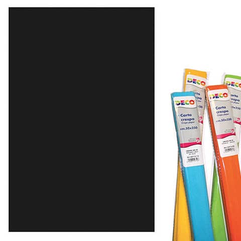 Rotolo di Carta crespa – 50×250 cm – 40 g/m² Deco nero 10713/20