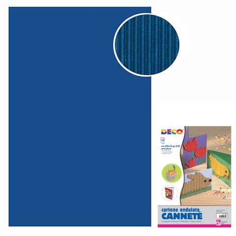 Cannetè – 50×70 cm – busta 10 fogli – 230 g/m² Deco blu 2206/2