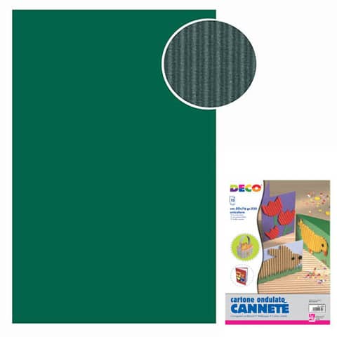 Cannetè – 50×70 cm – busta 10 fogli – 230 g/m² Deco verde scuro 2206/3