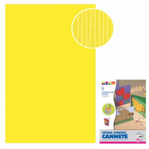 Cannetè – 50×70 cm – busta 10 fogli – 230 g/m² Deco giallo 2206/4