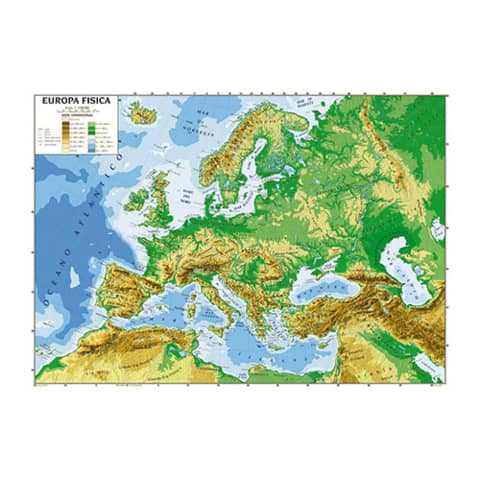 Carta geografica plastificata – 100×140 cm CWR europa 06991