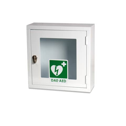 Teca per defibrillatore VISIO – bianco PVS senza allarme DEF040
