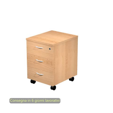Cassettiera a tre cassetti smontata Artexport Presto 43x52x59,5 cm – faggio 60021/6