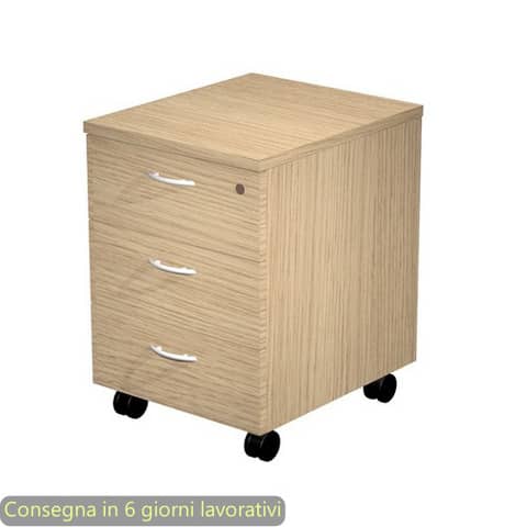 Cassettiera a tre cassetti smontata Artexport Presto 43x52x59,5 cm – rovere 60021/C
