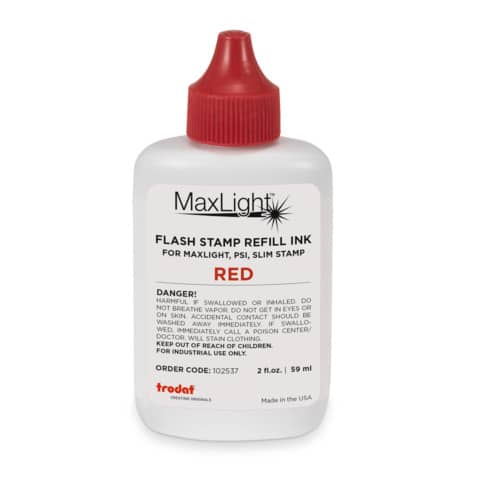 Inchiostro per timbri Trodat MaxLight REFILL 59 ml – rosso – 102537