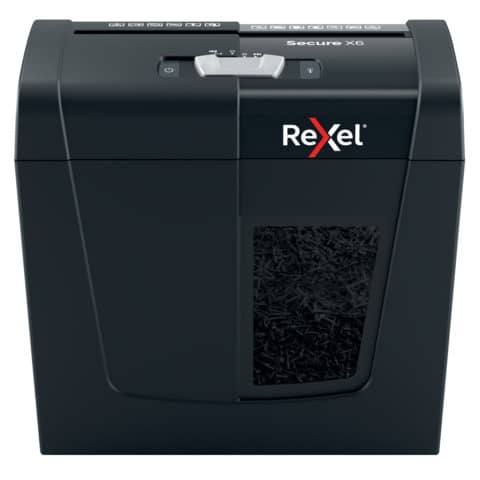 Distruggidocumenti uso personale Rexel Secure X6 – P-4 – 10 L – taglio a frammenti 4×40 mm – 2020122EU