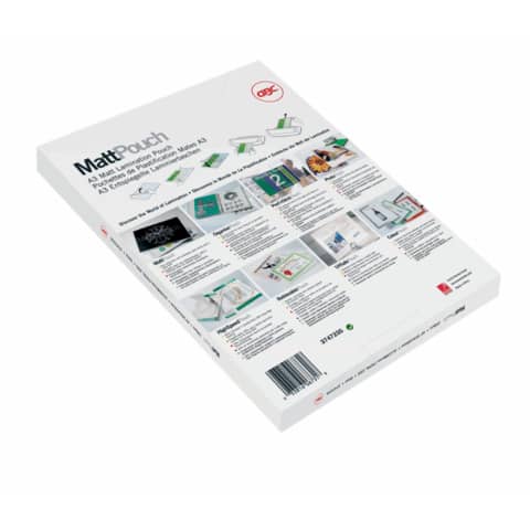 Pouches per plastificatrici GBC matt – 2×75 µm – opache – A4 Conf. 100 pezzi – 3747240