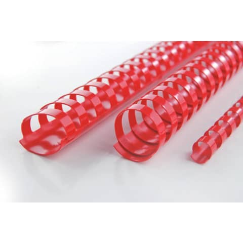 Dorsi plastici CombBind a 21 anelli – 8 mm A4 – fino a 45 fogli – conf da 100 dorsi GBC rosso – 4028214