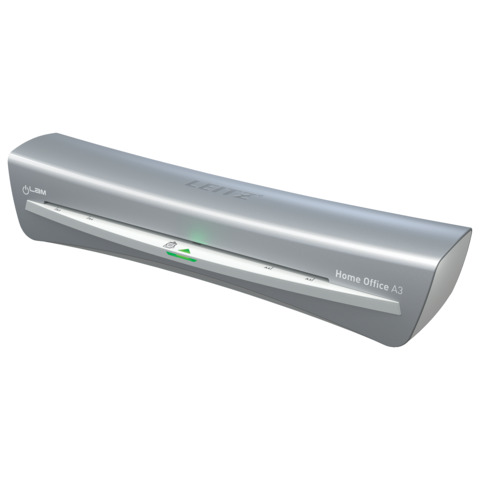 Plastificatrice a caldo compatta a 2 rulli Leitz iLam Home Office A3 grigio metallizzato – 74400089