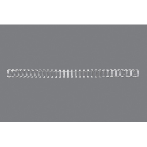 Spirali metalliche a 34 anelli GBC Wirebind 6 mm A4 bianco – fino a 55 fogli – conf. 100 pezzi – RG810470