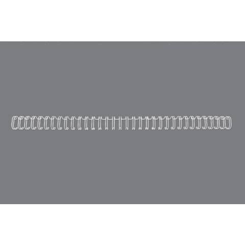 Spirali metalliche a 34 anelli GBC Wirebind 9 mm A4 bianco – fino a 85 fogli – conf. 100 pezzi – RG810670