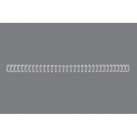 Spirali metalliche a 34 anelli GBC Wirebind 11 mm A4 bianco – fino a 100 fogli – conf. 100 pezzi – RG810770