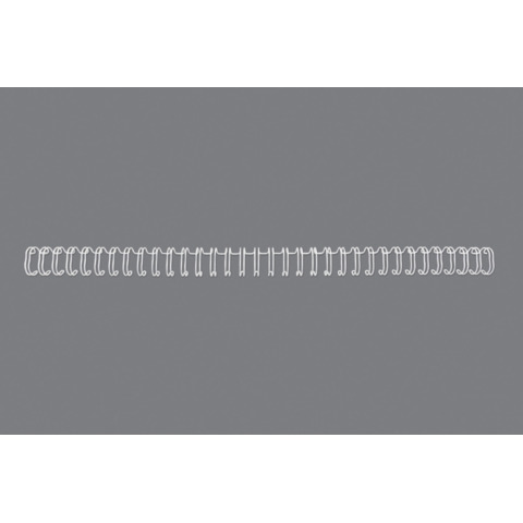 Spirali metalliche a 34 anelli GBC Wirebind 14 mm A4 bianco – fino a 125 fogli – conf. 100 pezzi – RG810970