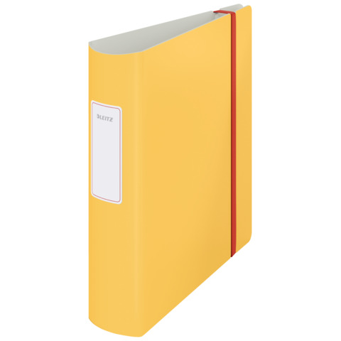 Registratore Leitz Cosy Active con meccanismo a leva 180° – A4 – dorso 8,2 cm – giallo caldo – 10380019