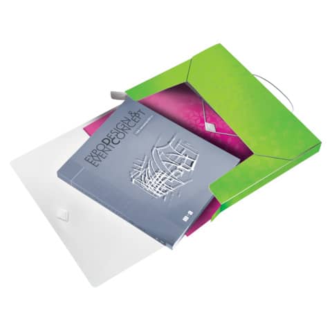 Cartella Progetti Leitz WOW dorso 3 cm – 250x30x330 mm – verde 46290154