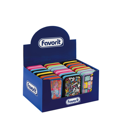 Astuccio 3 zip Favorit Fantasy – 12 pastelli + 18 pennarelli – colori assortiti – 400195575