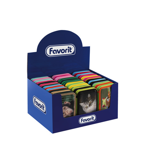 Astuccio 3 zip Favorit Animal World – 12 pastelli + 18 pennarelli – colori assortiti – 400194680