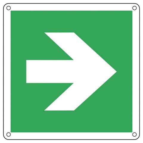 Cartello d’emergenza 25×25 cm Cartelli Segnalatori ”Freccia a destra/sinistra” E15104X