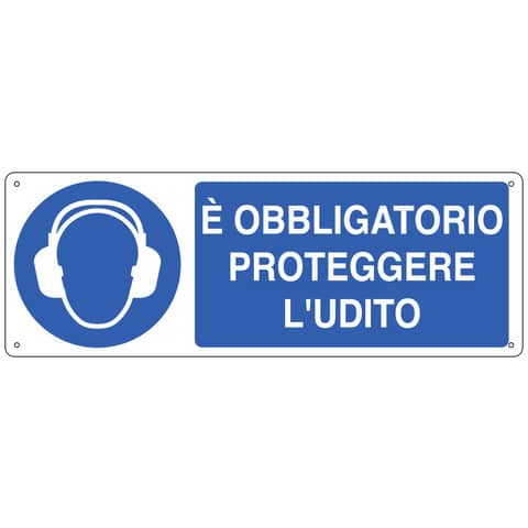Cartello d’obbligo 35×12,5 cm Cartelli Segnalatori ”Proteggere l’udito” E1906K
