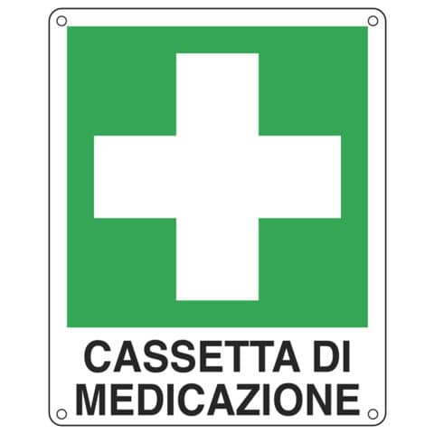 Cartello d’emergenza 16×21 cm Cartelli Segnalatori ”Cassetta di medicazione” E20113W
