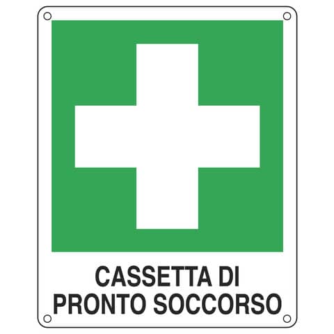Cartello d’emergenza 25×31 cm Cartelli Segnalatori ”Cassetta pronto soccorso” E20114X