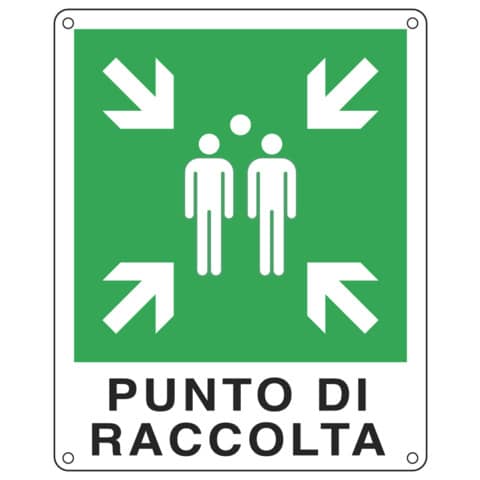 Cartello d’emergenza 25×31 cm Cartelli Segnalatori ”Punto di raccolta” E20153X
