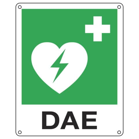 Cartello d’emergenza 25×31 cm Cartelli Segnalatori ”Defibrillatore d’emergenza” E20109X