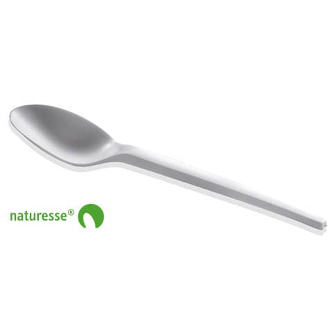 Posate in CPLA BIO bianco compostabile smart. Conf.50pz. Scatolificio del Garda cucchiaino dessert – N808