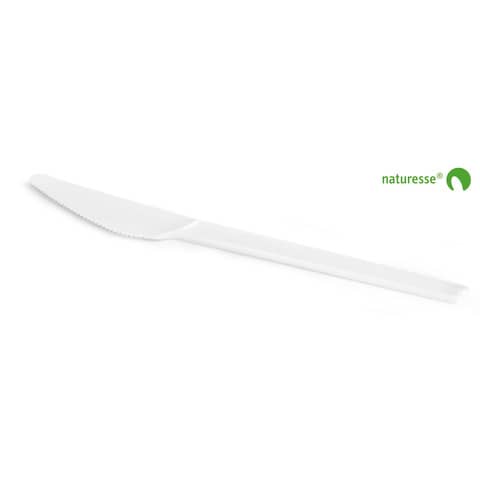 Posate in CPLA BIO bianco compostabile smart. Conf.50pz. Scatolificio del Garda coltello – 14161