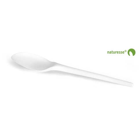 Posate in CPLA BIO bianco compostabile smart. Conf.50pz. Scatolificio del Garda cucchiaio – 14163