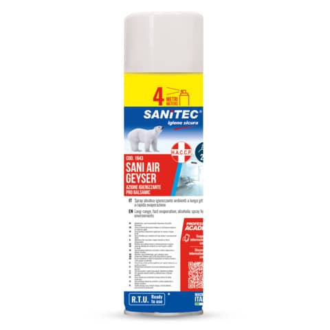 Spray Sanitec Sani Air Geyser Pro Balsamic alcolico per ambienti – 500 ml – 1843