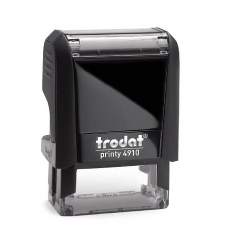 Printy 4910 Timbro di testo Trodat PERSONALIZZATO fino a 3 righe nero dim. max personalizzazione 26×9 mm – 11661
