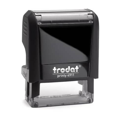 Printy 4911 Timbro di testo Trodat PERSONALIZZATO fino a 4 righe nero dim. max personalizzazione 38×14 mm – 11662