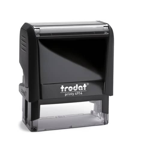 Printy 4914 Timbro di testo Trodat PERSONALIZZATO fino a 7 righe nero dim. max personalizzazione 64×26 mm – 63366