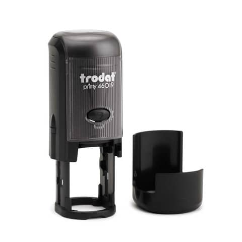 Printy 46025 Timbro di testo Trodat PERSONALIZZATO fino a 6 righe nero dim. max personalizzazione Ø 25 mm -14085