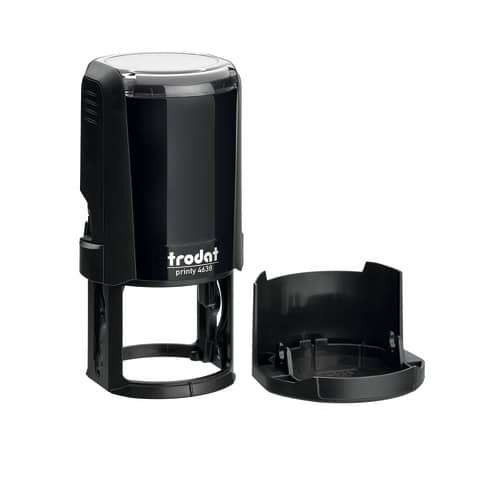 Printy 4638 Timbro di testo Trodat PERSONALIZZATO fino a 8 righe nero dim. max personalizzazione Ø 38 mm – 104344