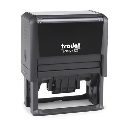 Printy 4726 Datario con testo Trodat PERSONALIZZATO fino a 3+3 righe nero dim. max personalizzazione 75×38 mm