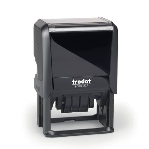 Printy 4727 Datario con testo Trodat PERSONALIZZATO fino a 3+3 righe nero dim. max personalizzazione 60×40 mm