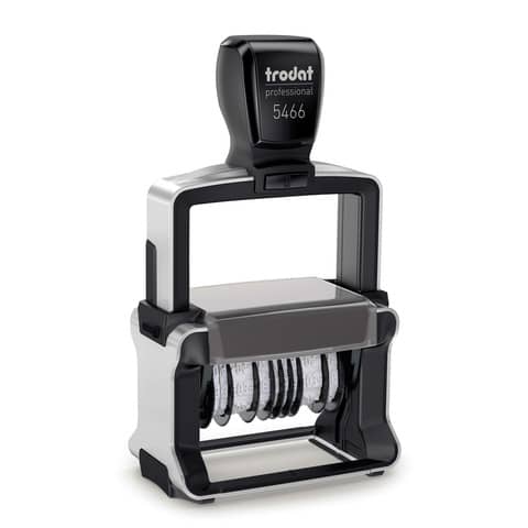 Professional 5466/PL – Datario con testo PERSONALIZZATO – doppia data 56×33 mm – fino a 3+3 righe – 181828