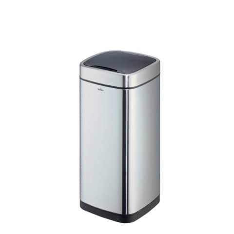 Cestino con sensore DURABLE NO TOUCH argento metallizzato – capienza 35 Lt – 3423-23