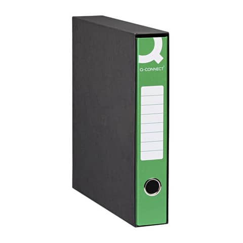 Registratore commerciale con custodia Q-Connect dorso 5 cm – 28,5×31,3 cm – verde scuro – RQ-CON-U5VE