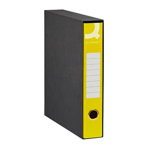 Registratore commerciale con custodia Q-Connect dorso 5 cm – 28,5×31,3 cm – giallo RQ-CON-U5GI