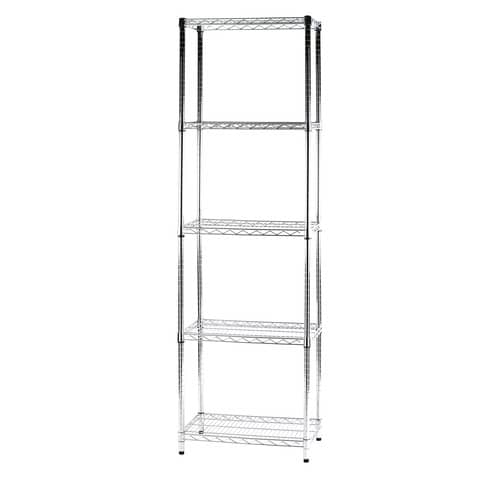 Scaffale cinque ripiani d’acciaio cromato Serena Group Archimede 60x35xH.200 cm – 5X356020