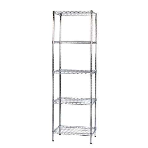 Scaffale cinque ripiani d’acciaio cromato Serena Group Archimede 60x45xH.200 cm – 5X456020