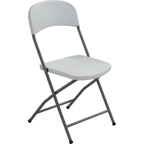 Sedia pieghevole Serena Group in polietilene e acciaio verniciato bianco 43x43xH.83 cm – CD40