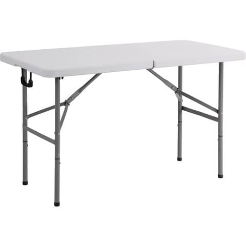 Tavolo rettangolare pieghevole Serena Group in polietilene bianco e base nera 122x61xH.74 cm – CZ122F