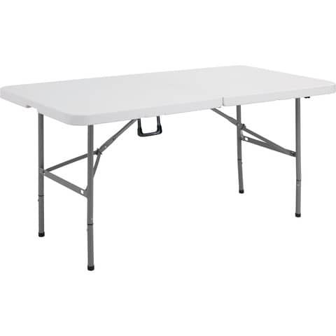 Tavolo rettangolare pieghevole Serena Group in polietilene bianco e base nera 152x76xH.74 cm – CZ152F