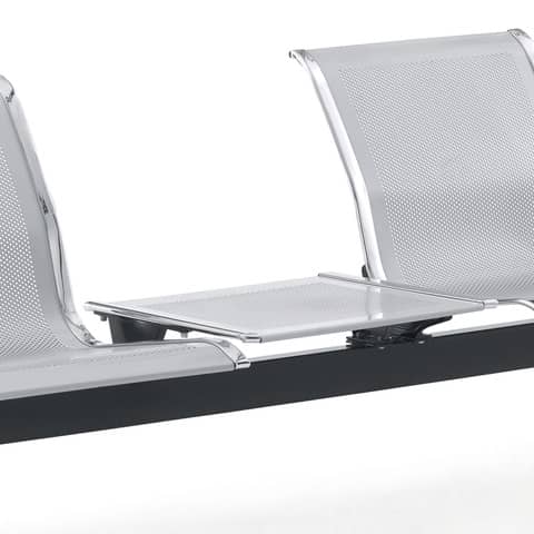 Tavolino in acciaio microforato applicabile sulla trave 50×50 cm Serena Group grigio – SJ820G-T