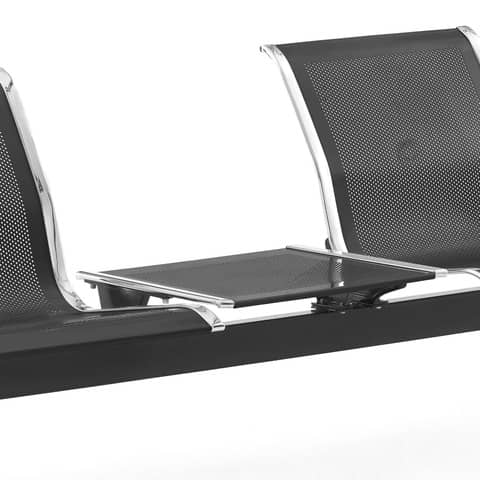 Tavolino in acciaio microforato applicabile sulla trave 50×50 cm Serena Group nero – SJ840K-T