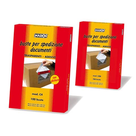 Buste portadocumenti Markin con dicitura Markin – C5 235×175 mm conf. 100 pz – Y335C5